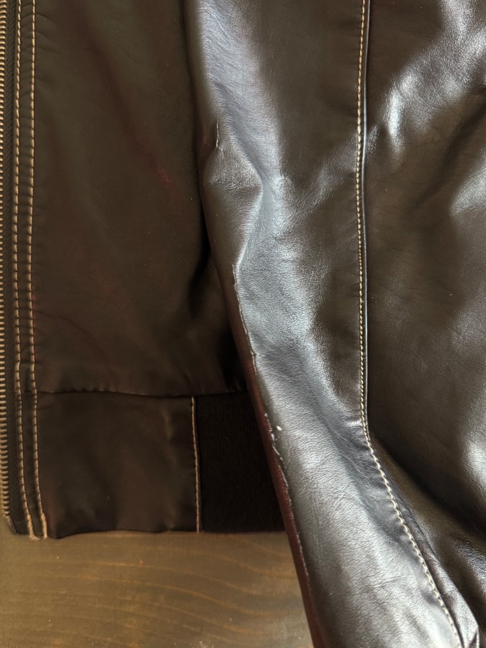 Members Only Iconic Racer Faux Leather Jacket Black Men’s L - Picture 12 of 15